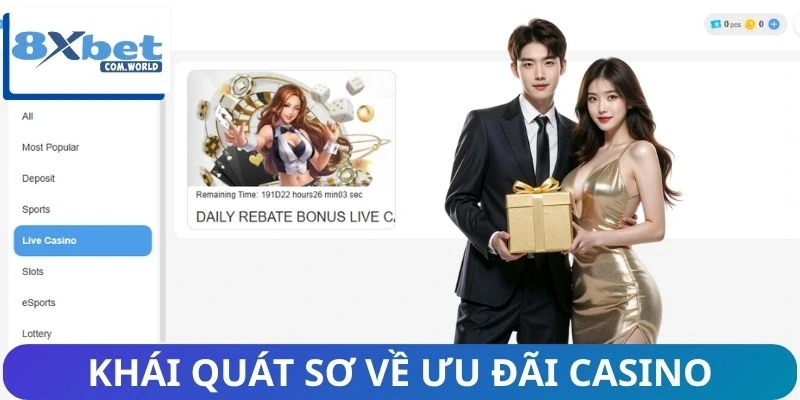 Ưu Đãi Casino Hấp Dẫn Tại 8XBET - Quà Tặng Lên Đến 2,8tr 1 Sơ lược ưu đãi Casino